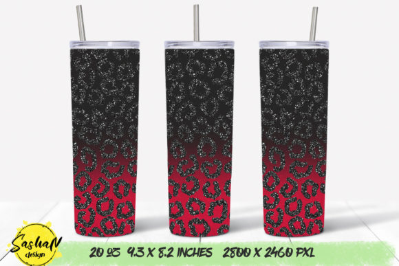 A Bold Review of the Black to Red Ombre Leopard Tumbler PNG for Embroidery