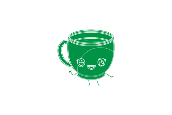 A Cozy Kawaii Coffee Cup Graphic for Crafters & Creative Businesses