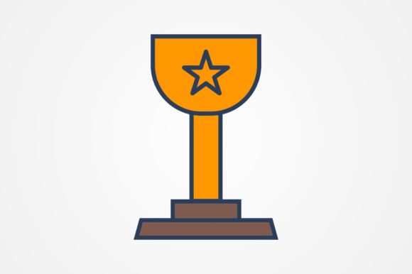 A Cup Trophy Icon for Embroidered Recognition