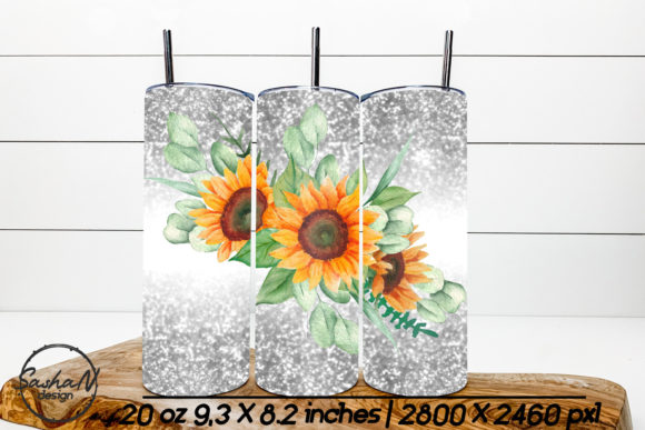 A Designer's Review: Sunflower Tumbler Graphics for Print Templates