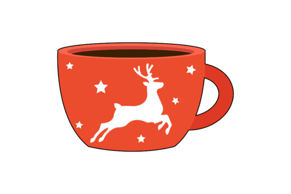 A Festive Reindeer Cup Design for Craft Graphics