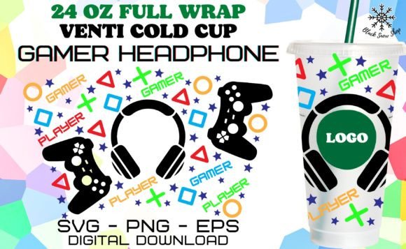A Gamer Headphone Graphic for Dynamic Brand Packaging