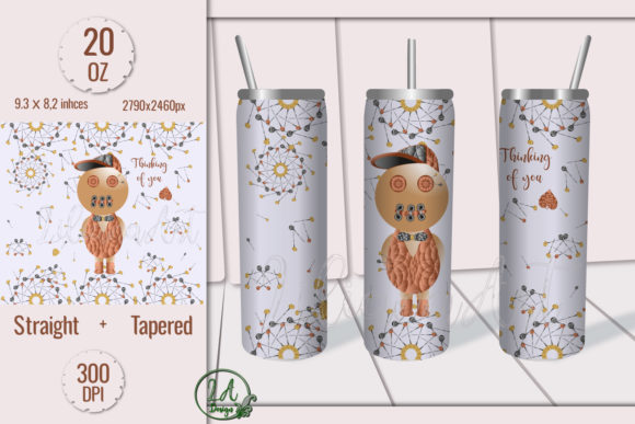 A Halloween Tumbler Graphics Asset for Creative Print Templates