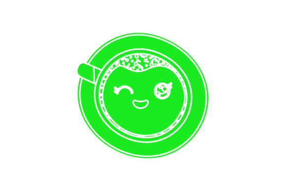 A Kawaii Coffee Cup Graphics and Icons for Craft Projects