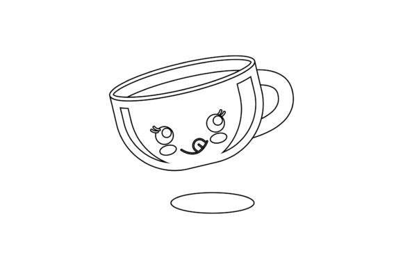A Kawaii Coffee Cup Icon for Editorial Graphics and Blog Design
