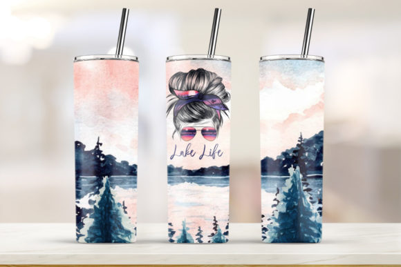 A Lake Life Tumbler Design for Modern Brand Graphics