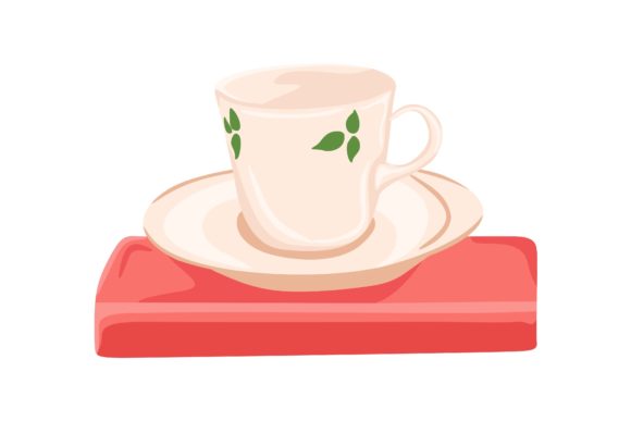A Polished White Tea Cup Illustration for Graphic Projects