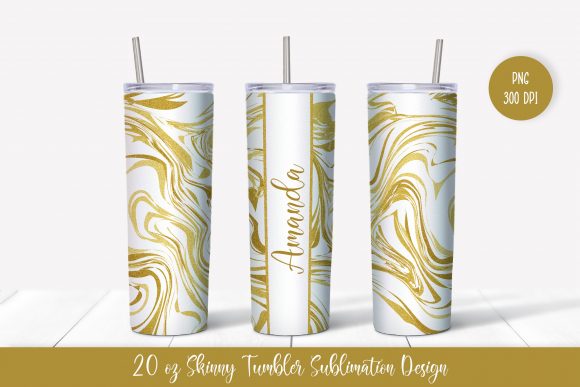 A Practical Look at the Gold Glitter Marble Tumbler Design