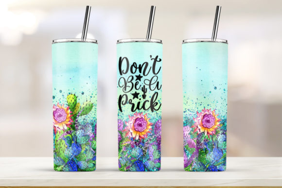 A Watercolor Tumbler Graphic for Print Templates