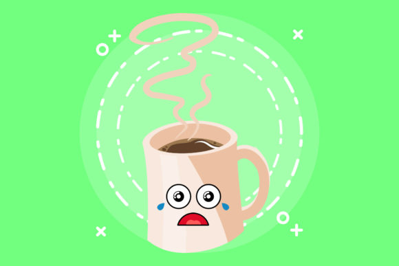 Coffee Cup Dessert Kawaii Graphics for Icons & Digital Products