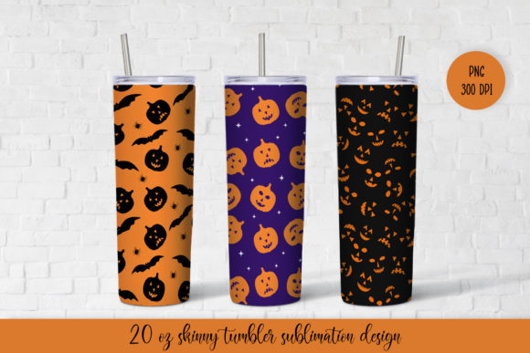 Halloween Tumbler Wrap Graphics for Seasonal Crafts