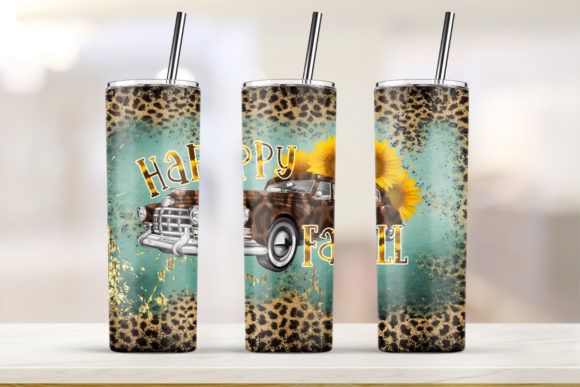 Perfecting a Fall Tumbler Graphic Design Asset