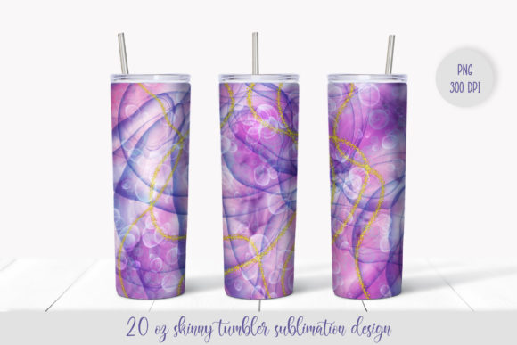 Purple Tumbler Sublimation Design for Graphics & Illustrations