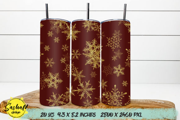 Snowflakes Tumbler Holiday Graphics & Print Template Review