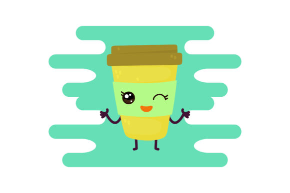 Using Kawaii Coffee Graphics for Brand Identity & Icons